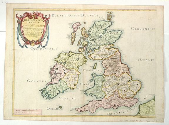 SANSON, N., Britiannicae Insulae in quibus. . ., antique map, old maps