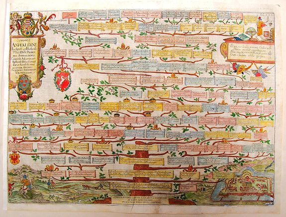 ALBIZZI, A., Saxones Anhaldini, Inclytiss et Illustriss, antique map, old maps