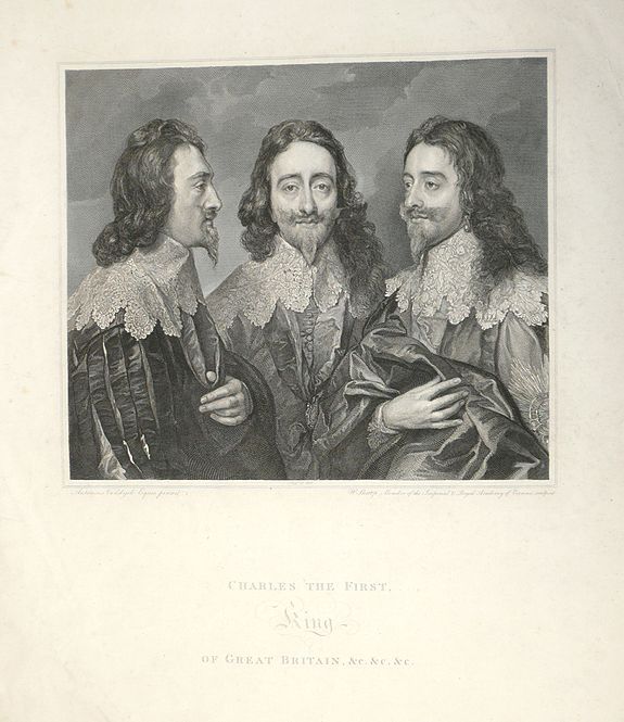 SHARP, W., Charles The First, King of Great Britain, &c. &c. &c., antique map, old maps