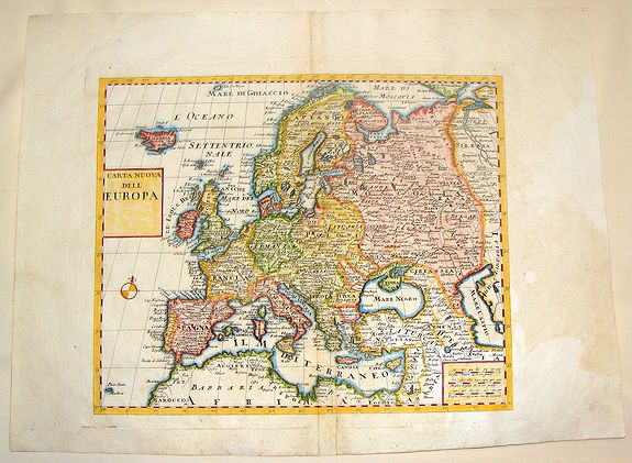 ALBRIZZI, G., Carta Nuova dell Europa., antique map, old maps