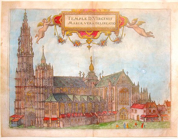 BLAEU, W., Temple D. virginis Mariae Vera Delineatio., antique map, old maps