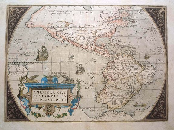 ORTELIUS, A., Americae sive Novi Orbis Nova Descriptio., antique map, old maps