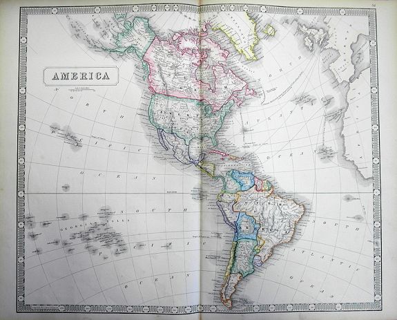 PHILIP, G. & SON, America., antique map, old maps