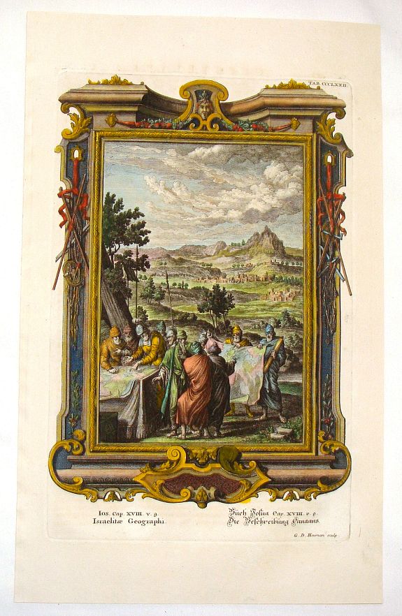 SCHEUZCHER, J., Israelitae Geographi., antique map, old maps