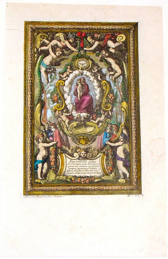 LE PAUTRE, J., Madonna & Child., antique map, old maps