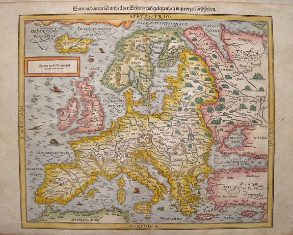 MÜNSTER, S., Europa, das ein drittheil der erden, nach gelegenheit unserer zeit beschrieben., antique map, old maps