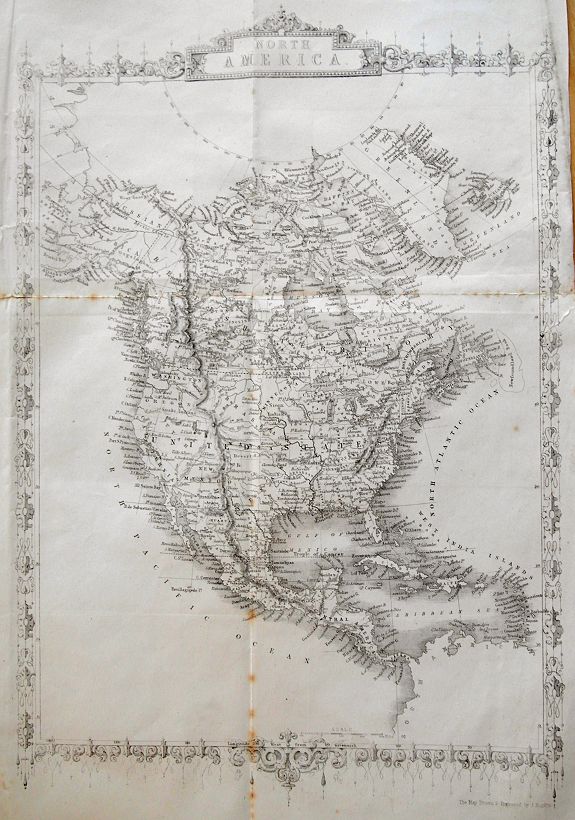 RAPKIN, J., North America., antique map, old maps