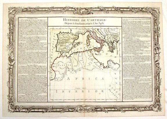 DESNOS, L., Histoire de Carthage - Depuis sa Foundation Jusqu'a L'An 3481., antique map, old maps