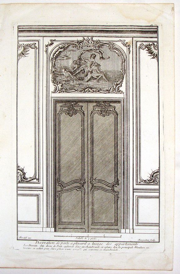 CHARPENTIER, F., Decoration de Porte a Placard a Lusage des Appartements., antique map, old maps
