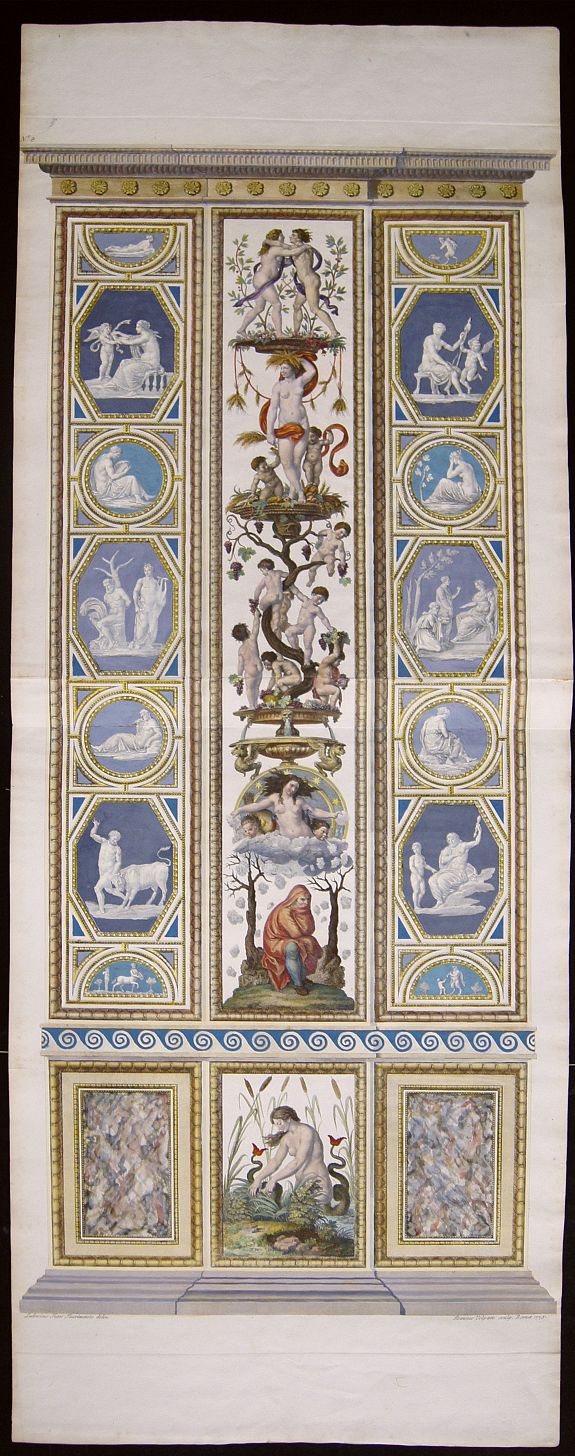 Loggie di Rafaele nel Vaticano, with representatio, Raffael Santi d´Urbino, antique map, old maps