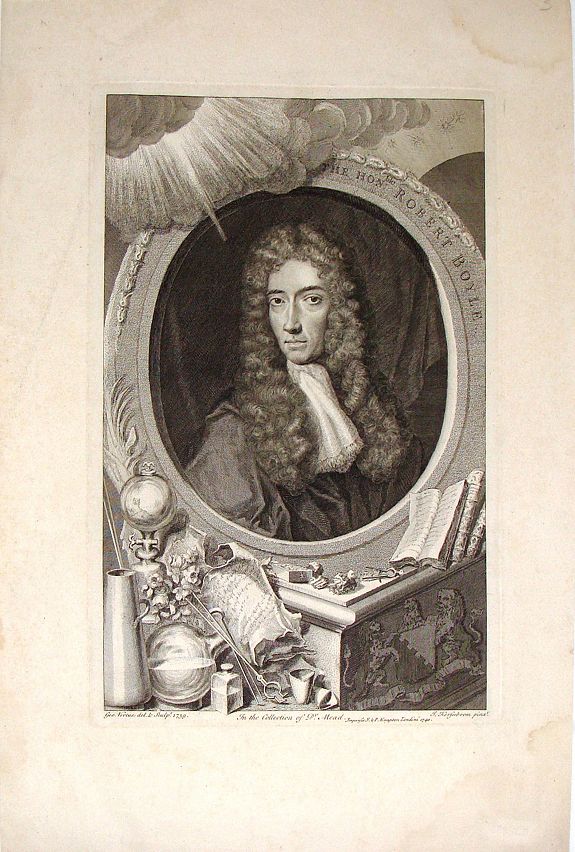 VERTUE, G., The Honorable Robert Boyle., antique map, old maps