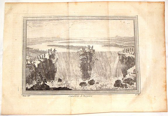 BELLIN, J., Cataracte de Niagara., antique map, old maps