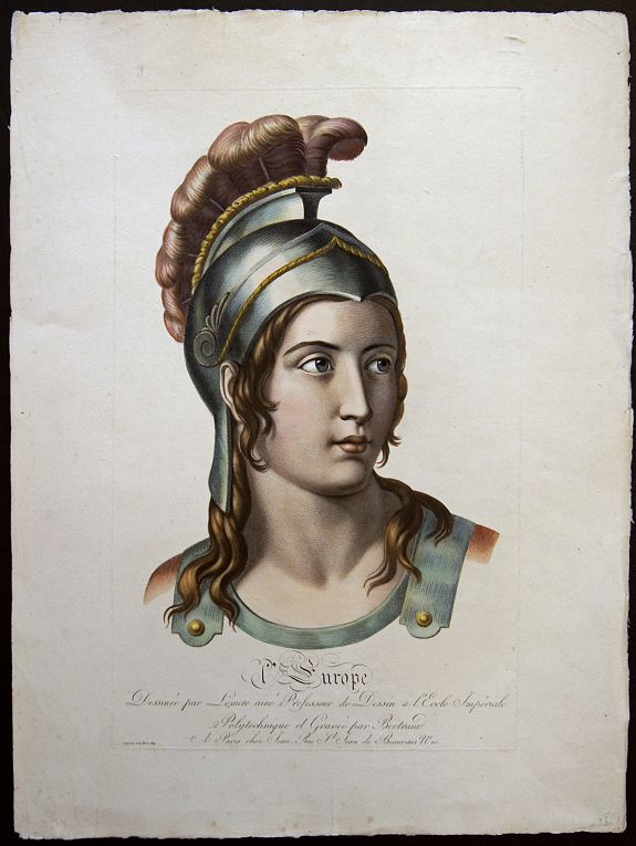 JEAN, L´Europe, Dessinée par Lemire aine Professeur de Dessine à l´ Ecole Imperiale., antique map, old maps