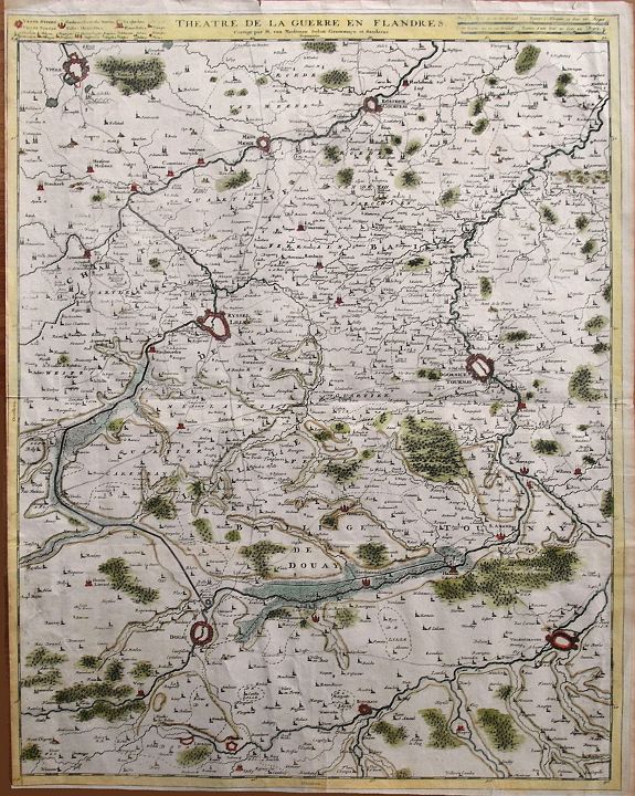 MEDTMAN, M. van, Theatre de la guerre en Flandres., antique map, old maps