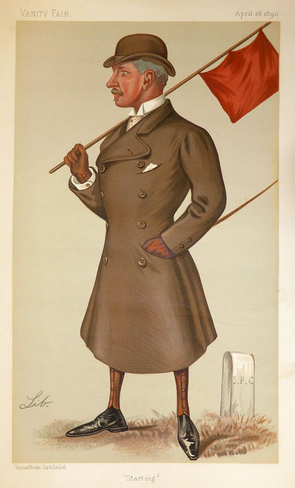 Liberio Prosperi, Sir Marcus Beresford . (1890 Vanity Fair Lithographic print ‘Starter’ -), antique map, old maps