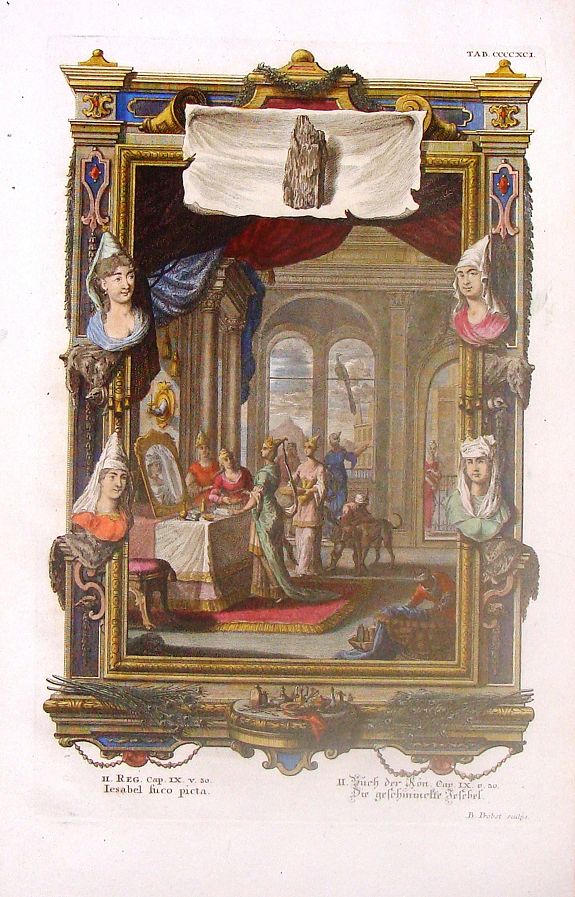 PROBST, B. / SCHREUCHZER, J., Jezebel at the Mirror., antique map, old maps