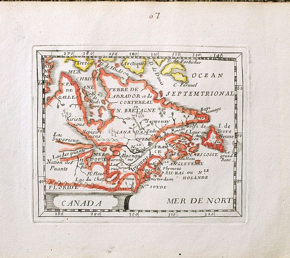 DU VAL, P., Canada., antique map, old maps