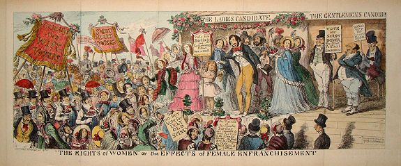 CRUIKSHANK, G., The Rights of Women or the Effects of Female Enfranchisement., antique map, old maps
