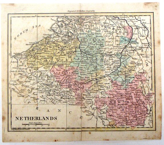 DARTON, W., Netherlands., antique map, old maps