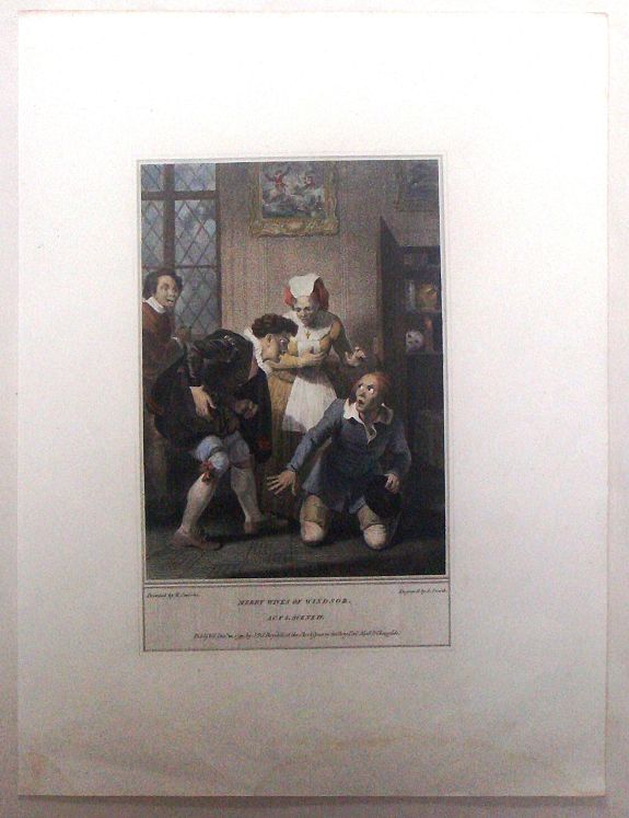SMITH, A., Boydell's Shakespeare - Merry Wives of Windsor., antique map, old maps