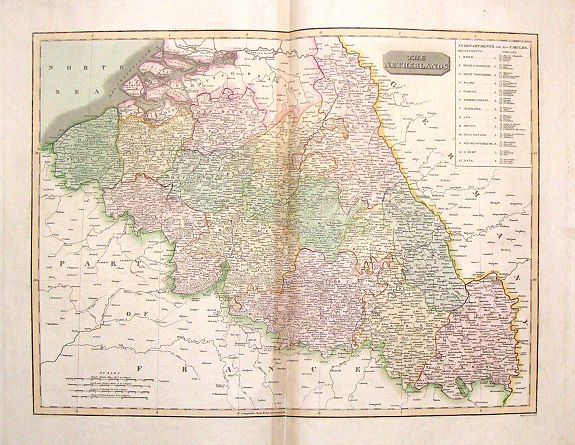 THOMSON, J., The Netherlands., antique map, old maps