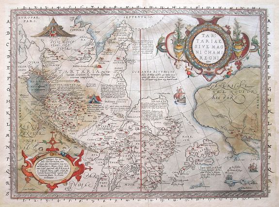 ORTELIUS, A., Tartariae sive Magni Chami Regni typus, antique map, old maps