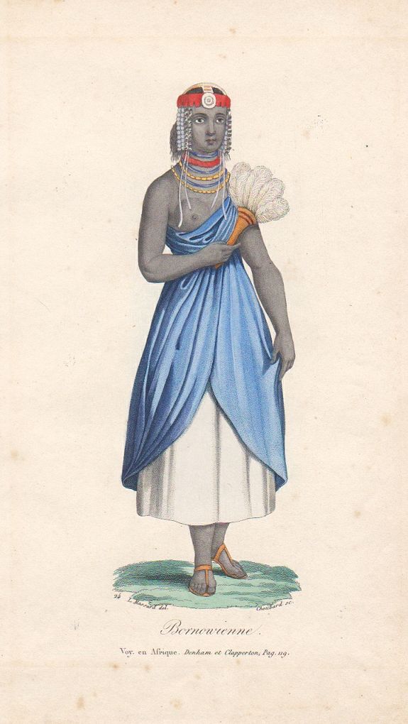 MASSARD / CHOUBARD, 5 Plates; Bornowienne, Kouranko. Jeune Fille, Tonga-Tabou, Ile Massacre, Kirree - Jeune Fille., antique map, old maps