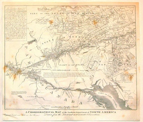 GAVIT, J., A Chorographical Map of the Northern department of North America., antique map, old maps