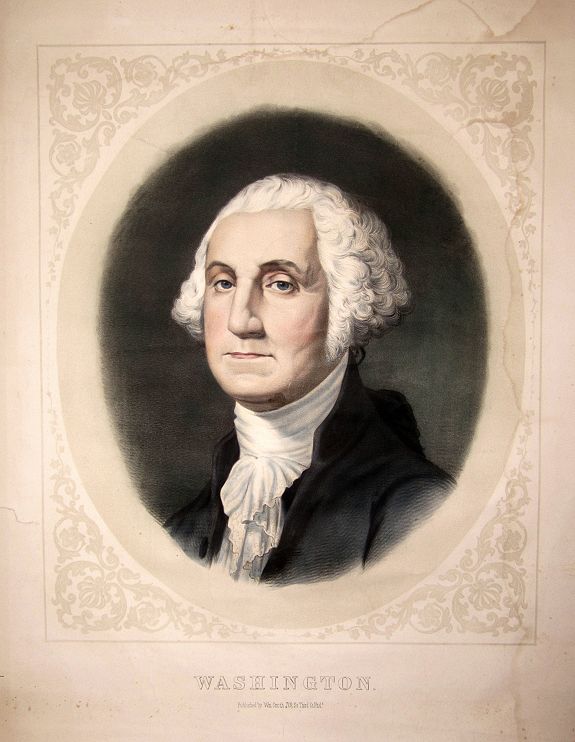UNKNOWN ARTIST, George Washington., antique map, old maps