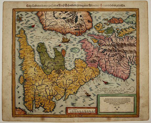 MÜNSTER, S., Engellandt/ mit dem anstossenden Reich Schottlandt/ so vorzeiten Albion und Britannia haben geheissen., antique map, old maps