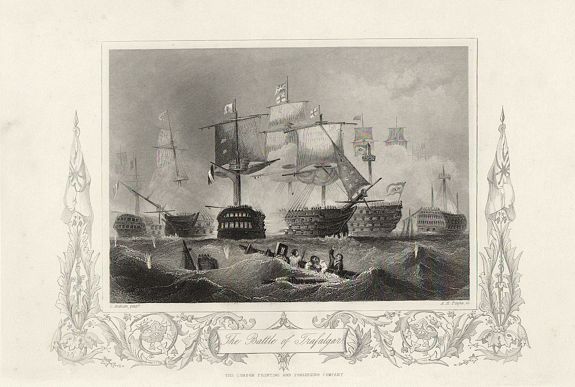 John Tallis, 12 Finely engraved decorative John Tallis prints of British naval scenes from 1794 - 1841, antique map, old maps