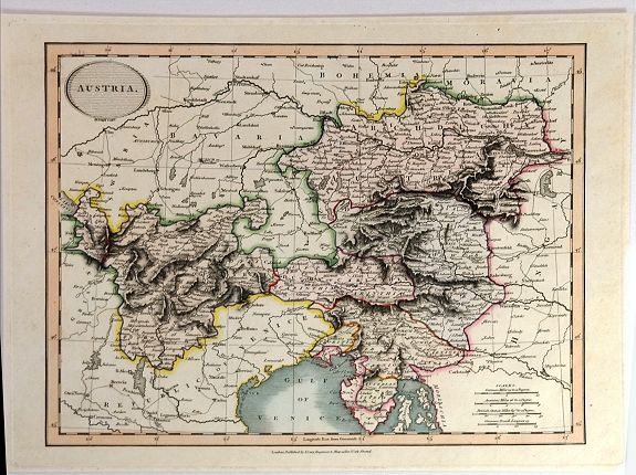 CARY, J., Austria By John Cary, antique map, old maps