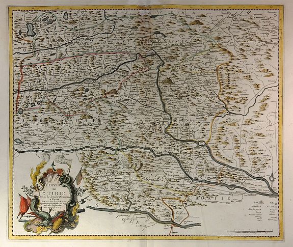 LE ROUGE, G., Le Duché de Stirie Suivant les Dernières Observations , antique map, old maps