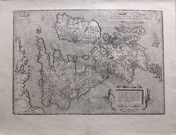 ORTELIUS, A., ANGLIAE, SCOTIAE ET HIBERNIAE, SIVE | BRITANNICAR: INSVLARVM DESCRIPTIO., antique map, old maps
