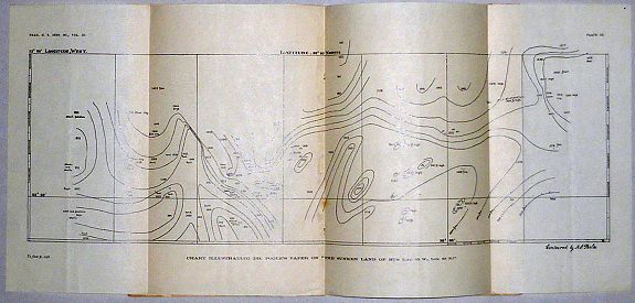 POOLE, Henry. , The Sunken Land of Bus (Lat. 35 West, Long. 53 North.) , antique map, old maps
