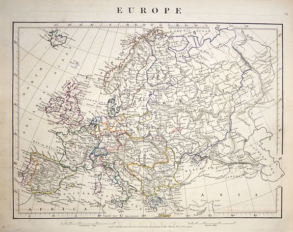 ARROWSMITH, Aaron and Samuel, Europe., antique map, old maps