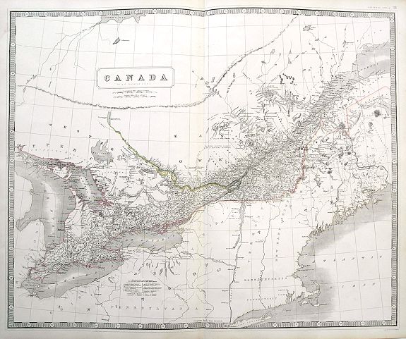 JOHNSTON, A. K., Canada, antique map, old maps