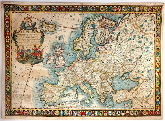 DANET, G., L'Europe Divisee Dans Ses Principaux Etats, antique map, old maps