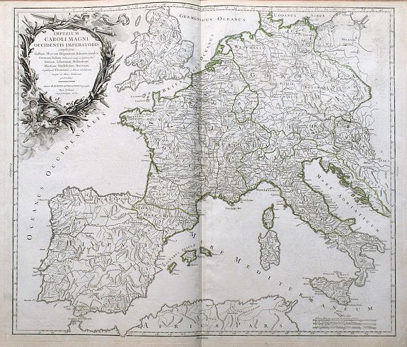 VAUGONDY, de R., Imperium Caroli Magni Occidentis Imperatoris…, antique map, old maps