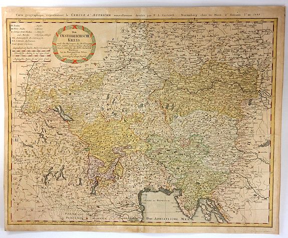 HOMANN HEIRS., Der Oesterreichische Kreis., antique map, old maps