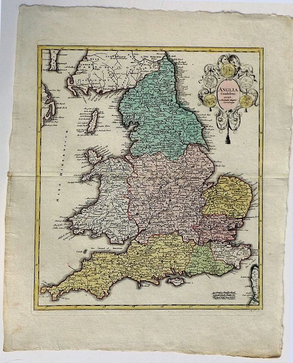 WEIGEL, Christoph., Anglia Cambdeni, excusa a Christopho Weigelio Norimbergae., antique map, old maps
