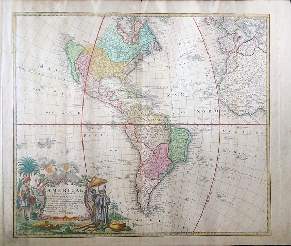 HOMANN HEIRS., Americae Mappa Generalis. . ., antique map, old maps