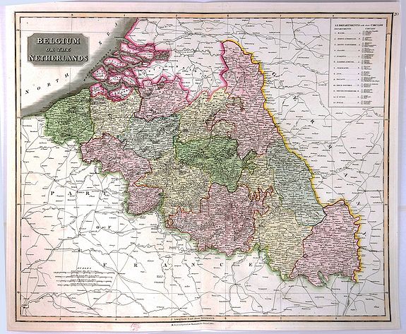 THOMSON, J., The Netherlands (Belgium and Luxemburg), antique map, old maps