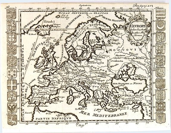OGIER, M., L'Europe Selon les Auth les Plus Modernes., antique map, old maps