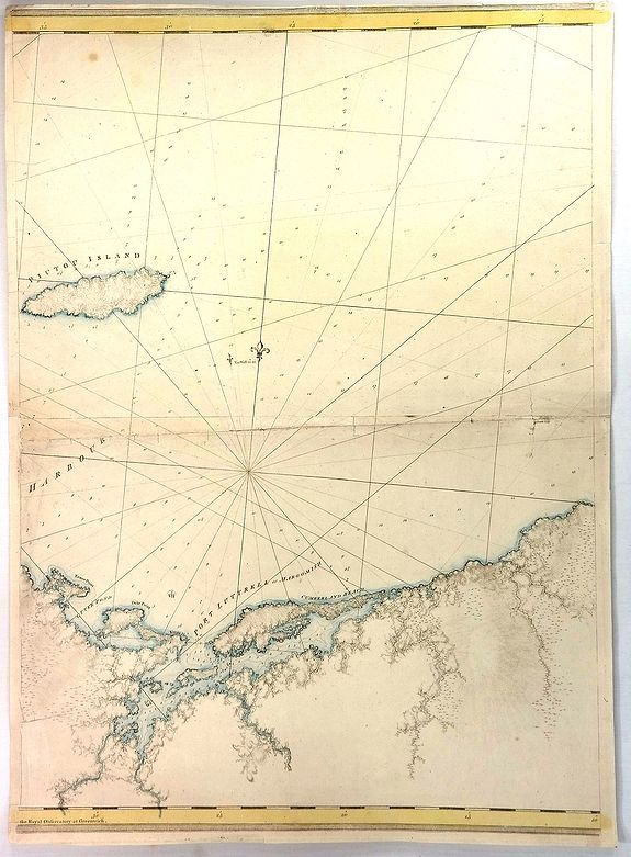 DES BARRES, J.F.W., Pictou Island & Port Luttrell, Nova Scotia, Canada, antique map, old maps