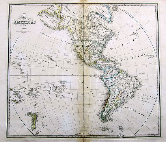 WYLD, J., Map of America., antique map, old maps