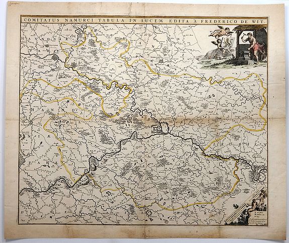 DE WIT, F., Comitatus Namurci TABULA IN Lucem. , antique map, old maps