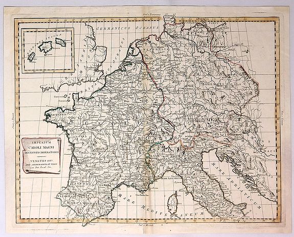 ZATTA, A., Imperium Caroli Magni Occidentis Imperatoris., antique map, old maps