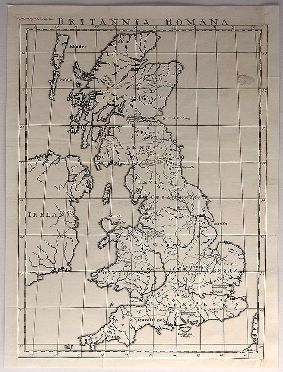 KNAPTON, J & P., Britannia Romana., antique map, old maps