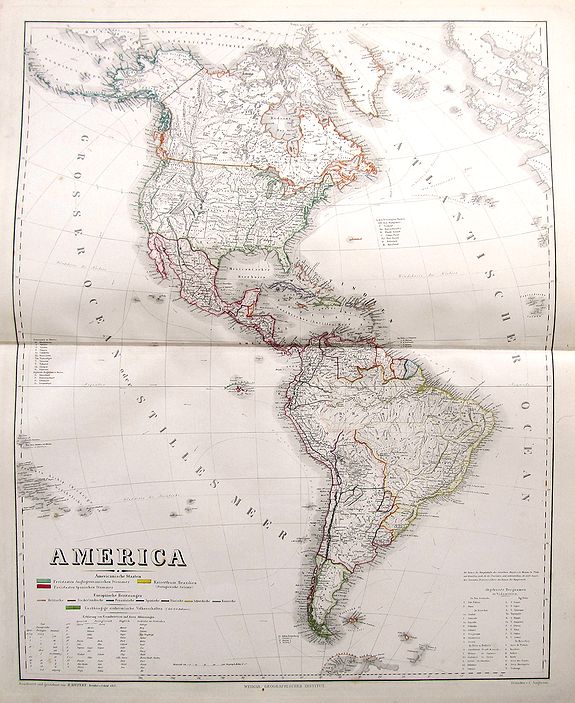 KIEPERT, H., America., antique map, old maps